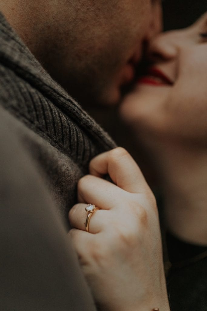 Atlanta Wedding Photographer Roswell Engagement Session Ring Focus Pose