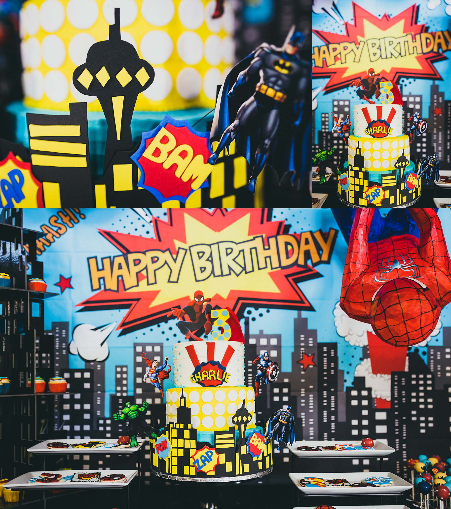 Atlanta Event Photographers 3 Birthday Party Spiderman Marvel Theme