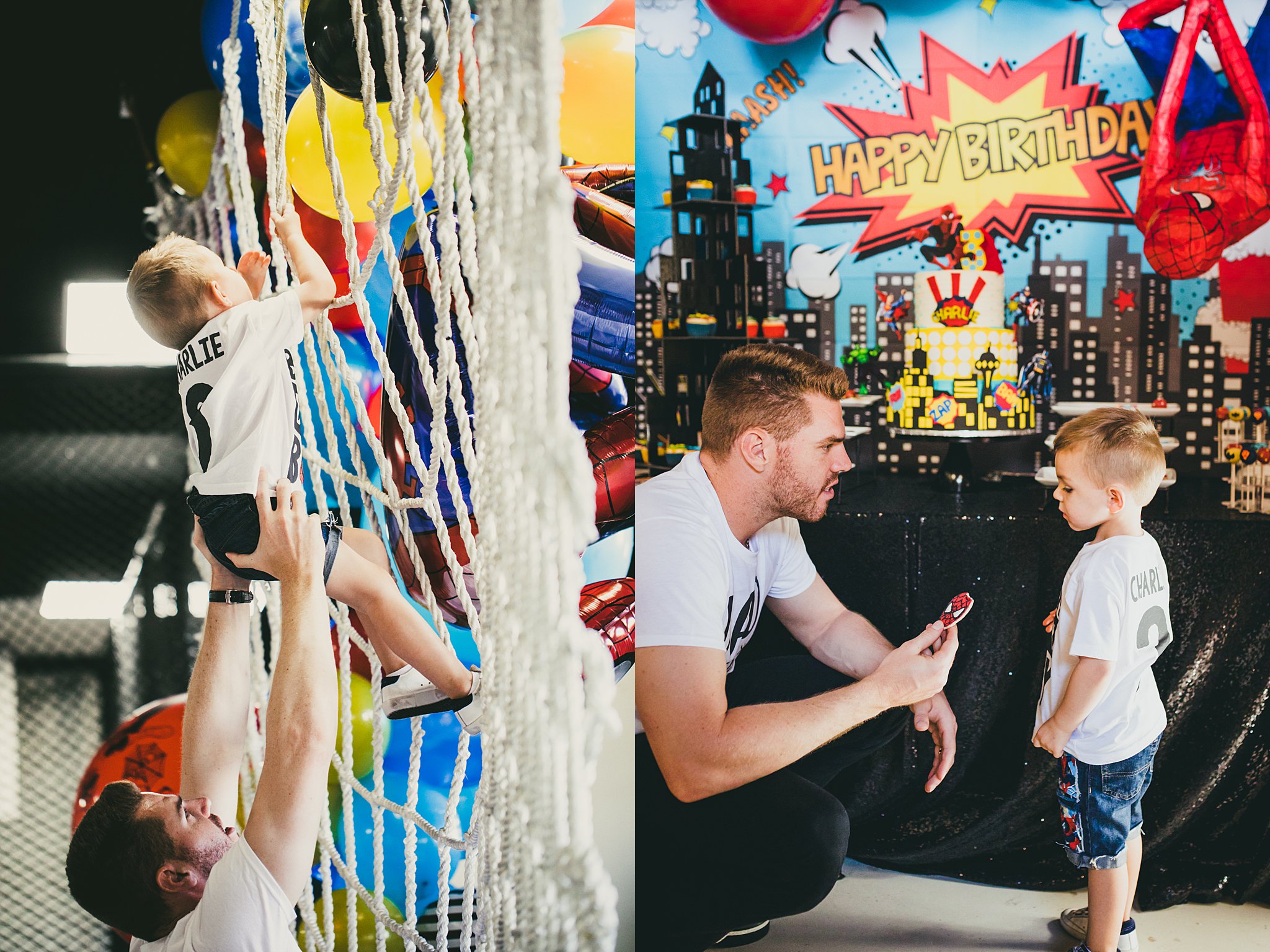 Atlanta Event Photographers 3 Birthday Party Spiderman Marvel Theme