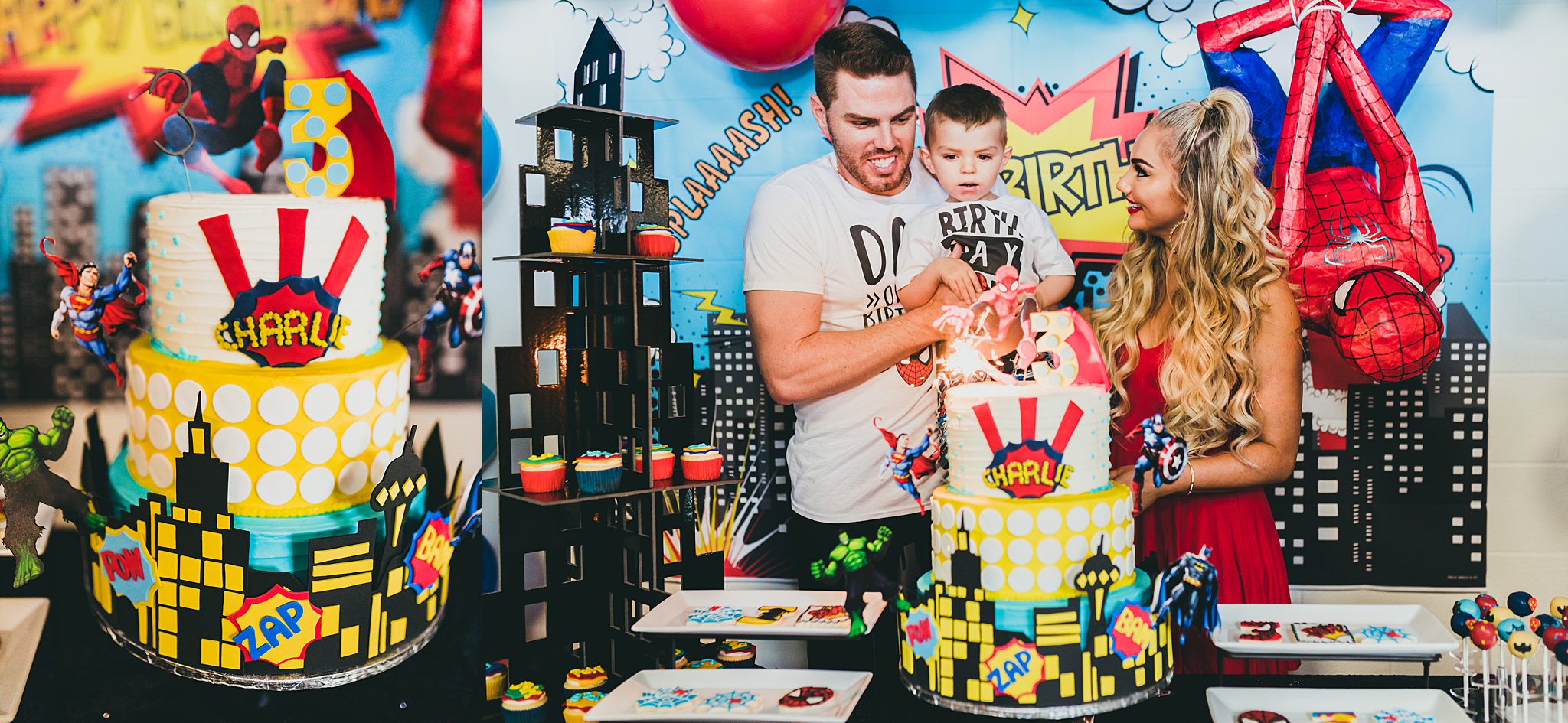 Atlanta Event Photographers | Charlie Freeman 1st Birthday Party | Marvel Superhero Theme