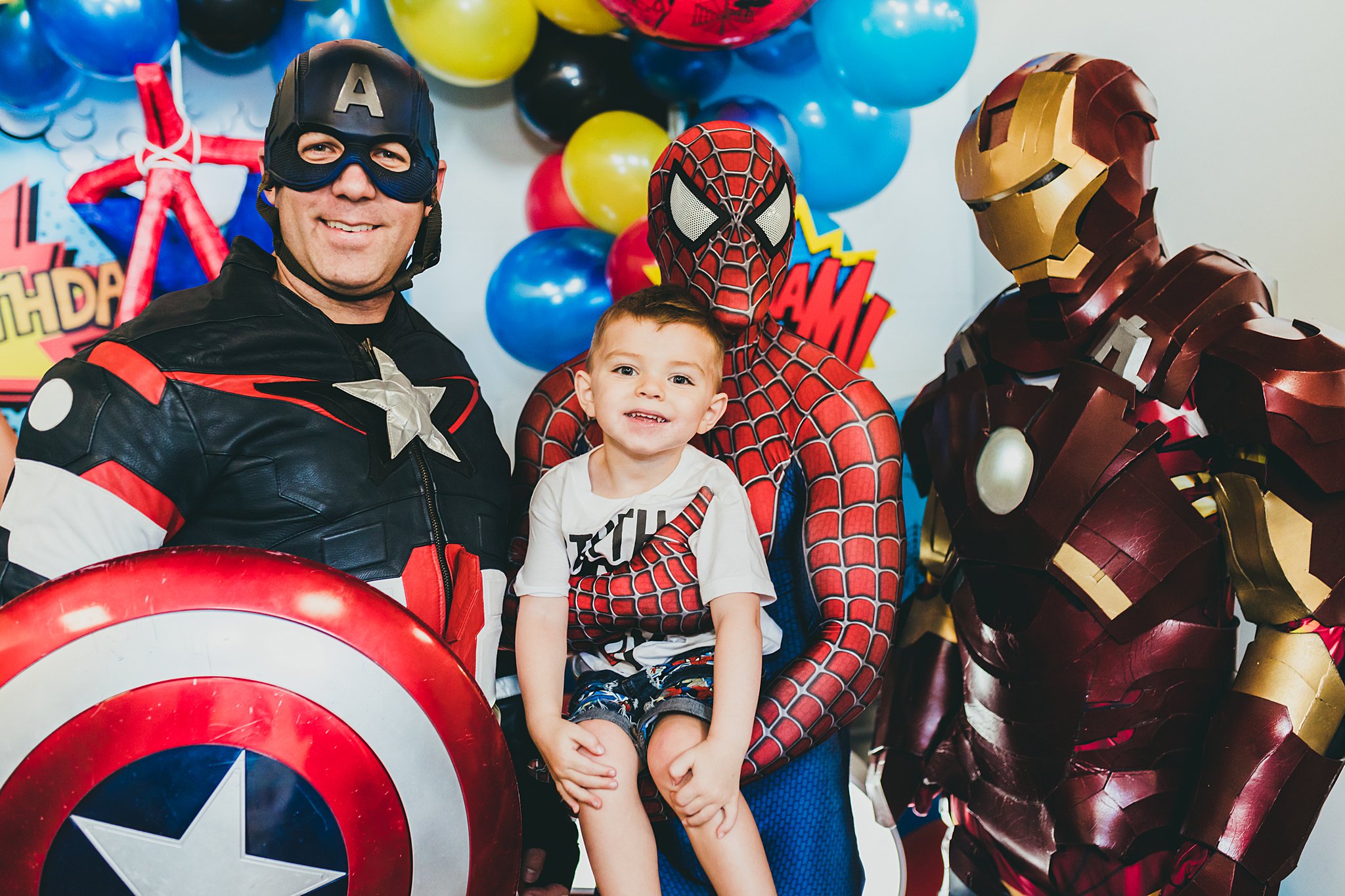 Atlanta Event Photographers 3 Birthday Party Spiderman Marvel Theme