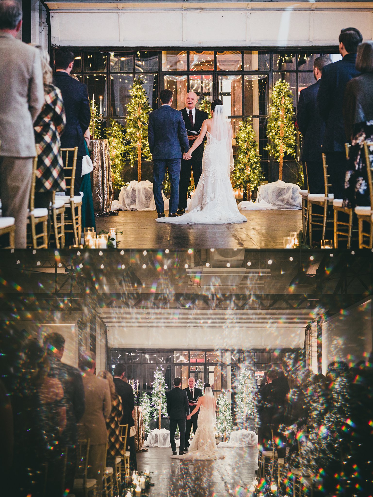 Atlanta Weddng Photographers Westside Warehouse Christmas Wedding 