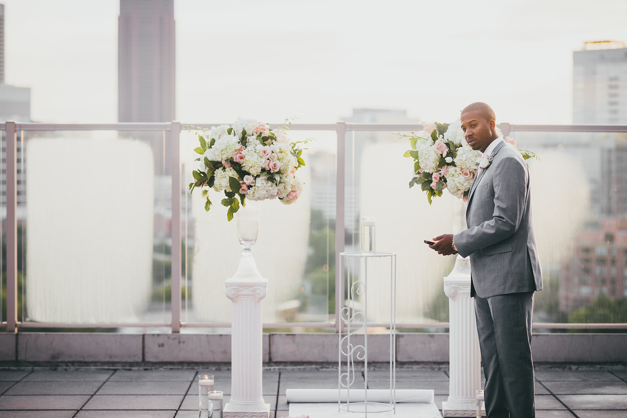 Ventana's Rooftop Atlanta Wedding Elopment Atlanta Wedding Photographers 