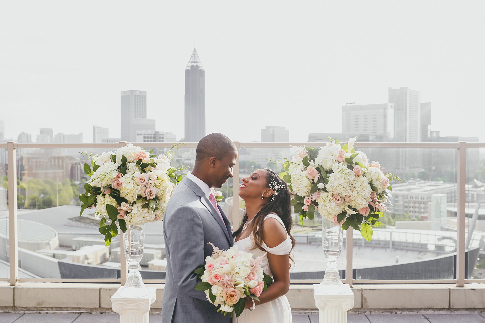 Ventana's Rooftop Atlanta Wedding Elopment Atlanta Wedding Photographers 