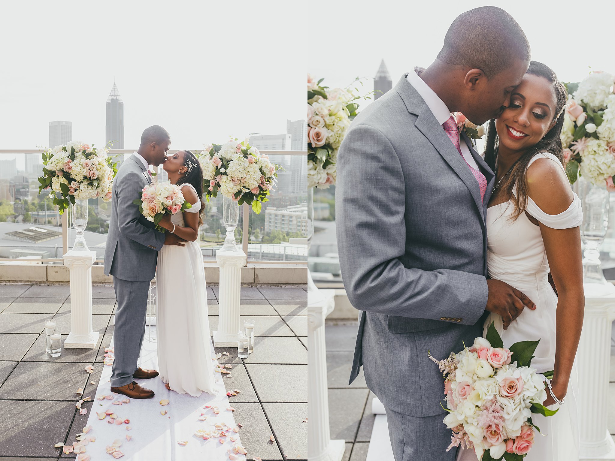 Ventana's Rooftop Atlanta Wedding Elopment Atlanta Wedding Photographers 