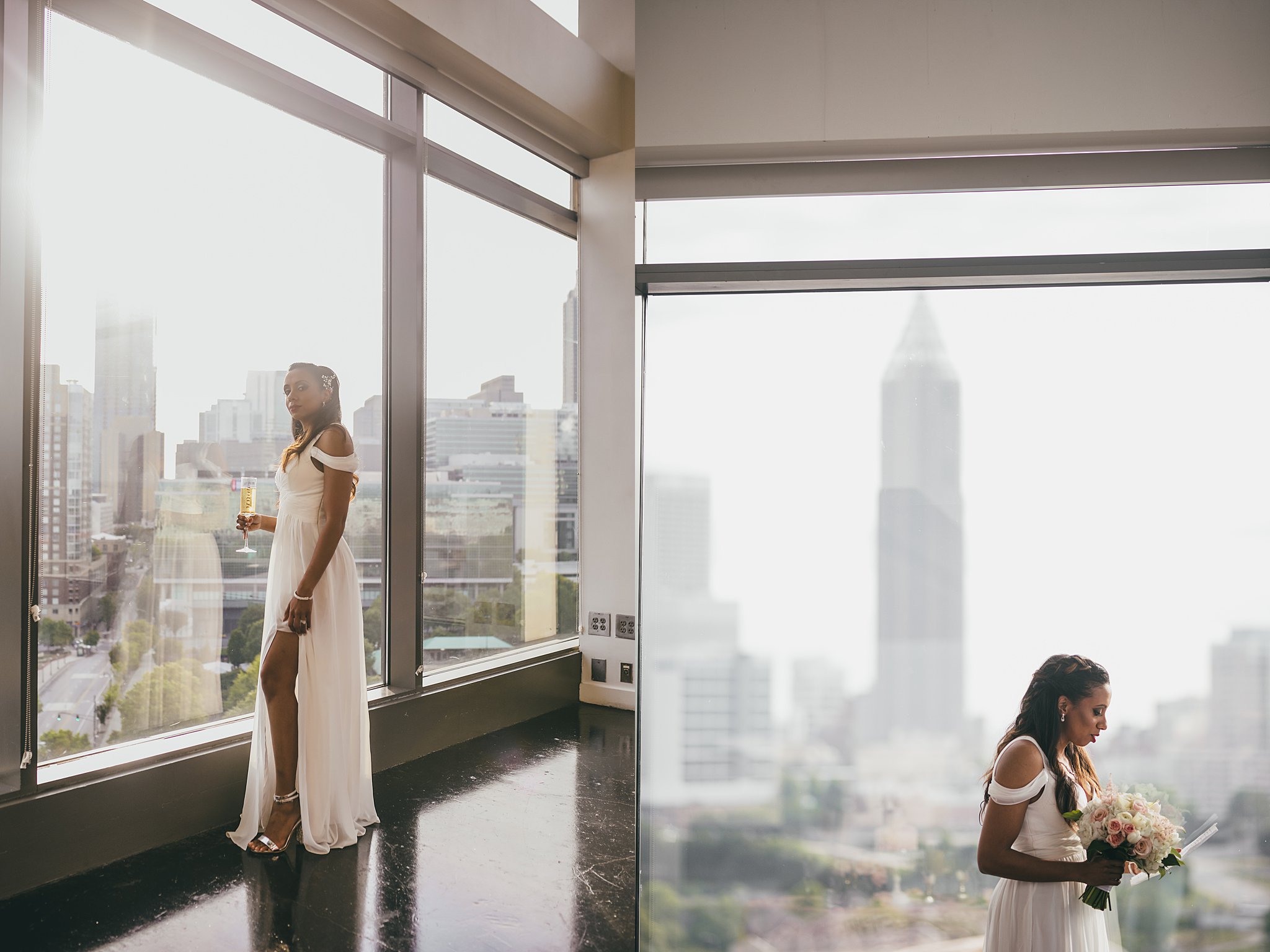 Ventana's Rooftop Atlanta Wedding Elopment Atlanta Wedding Photographers 