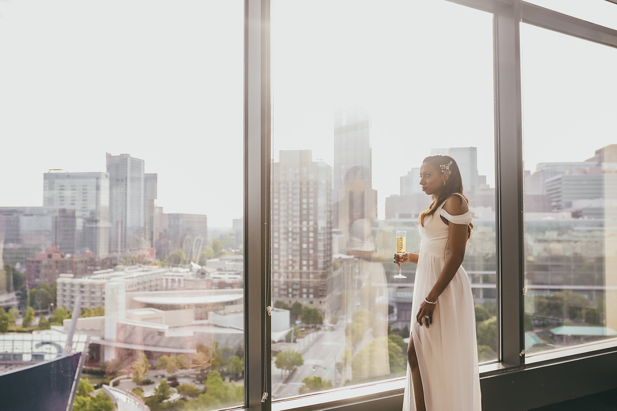 Ventana's Rooftop Atlanta Wedding Elopment Atlanta Wedding Photographers 