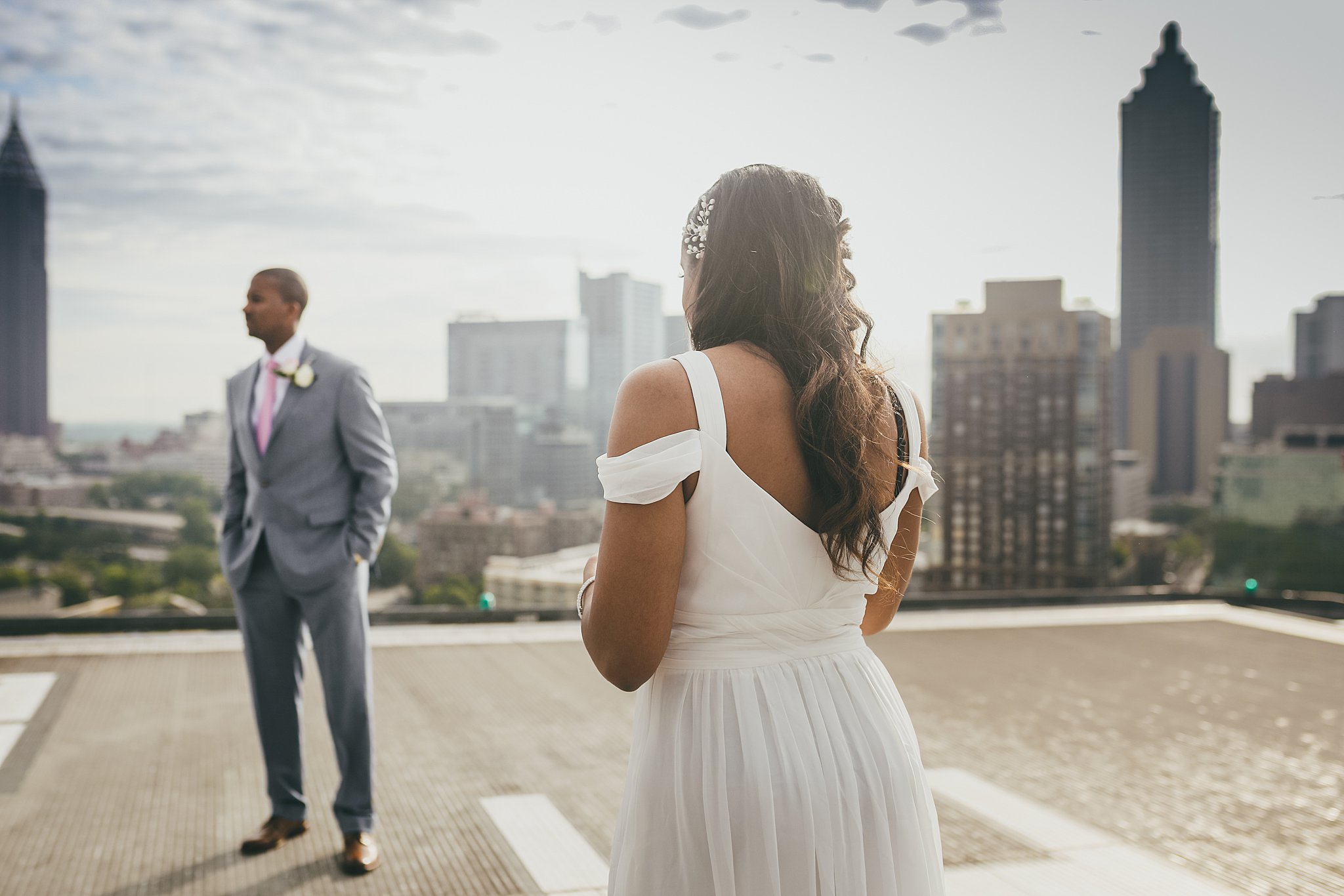 Ventana's Rooftop Atlanta Wedding Elopment Atlanta Wedding Photographers 