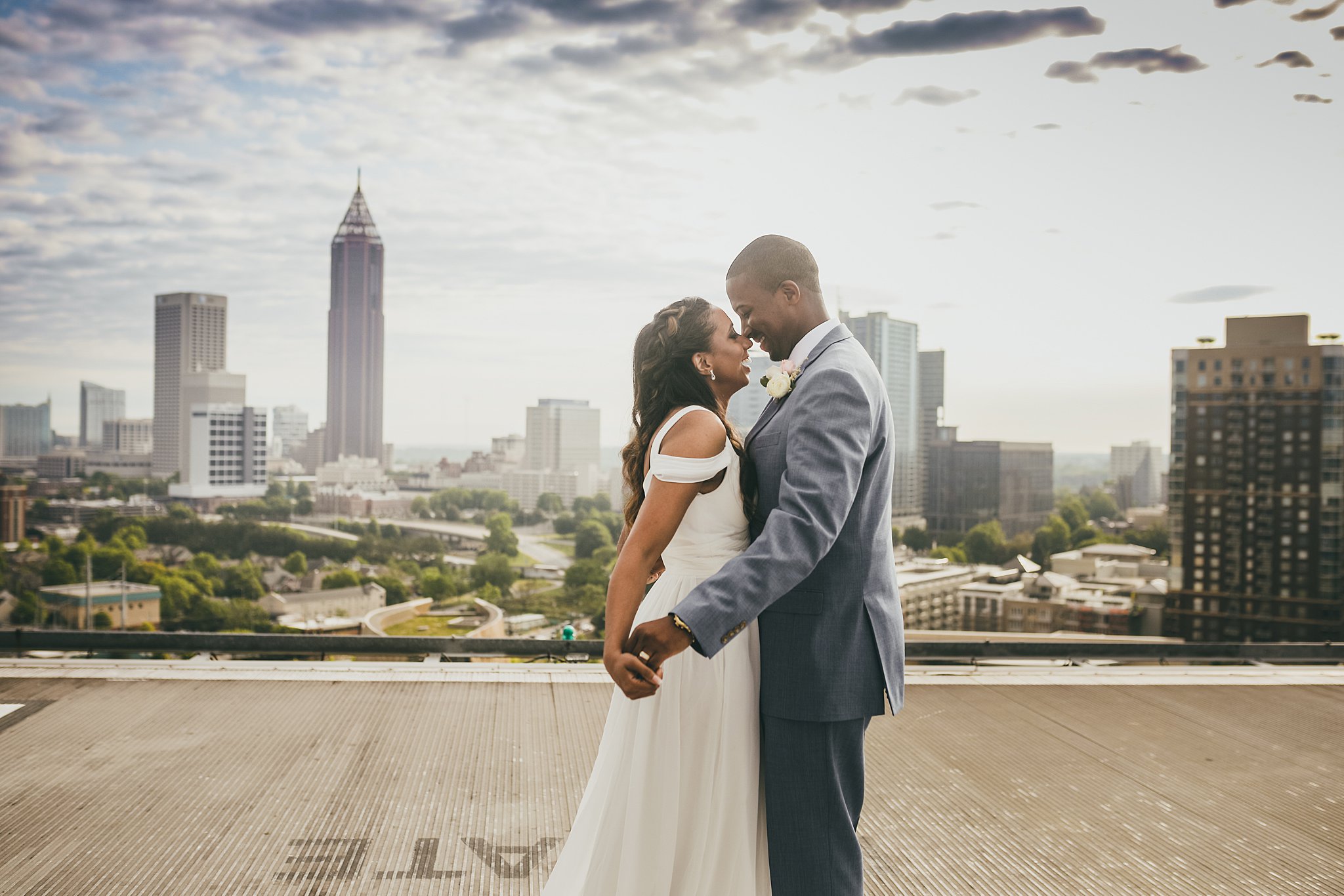 Ventana's Rooftop Atlanta Wedding Elopment Atlanta Wedding Photographers 