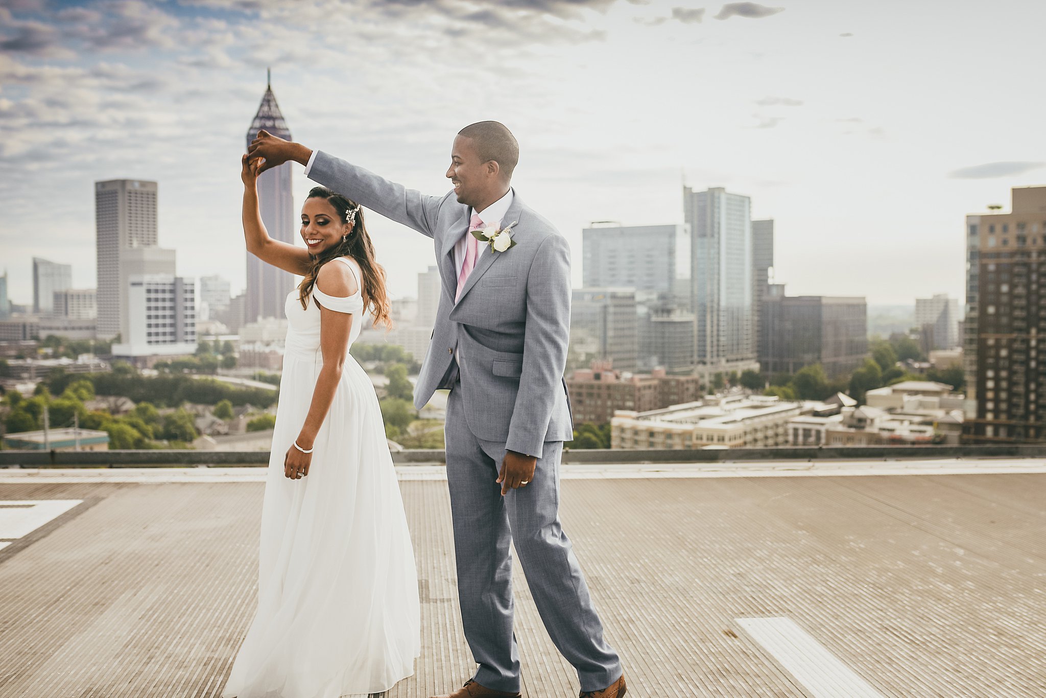 Ventana's Rooftop Atlanta Wedding Elopment Atlanta Wedding Photographers 