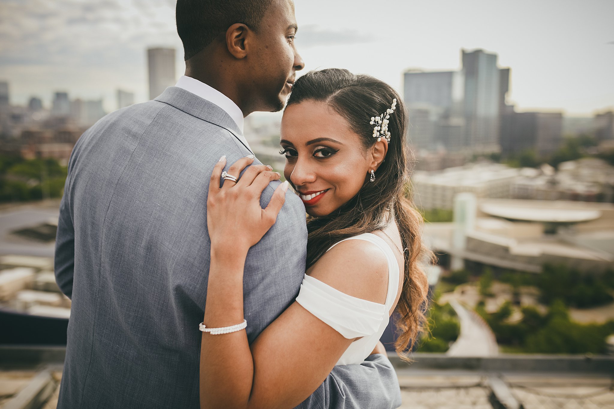 Ventana's Rooftop Atlanta Wedding Elopment Atlanta Wedding Photographers 