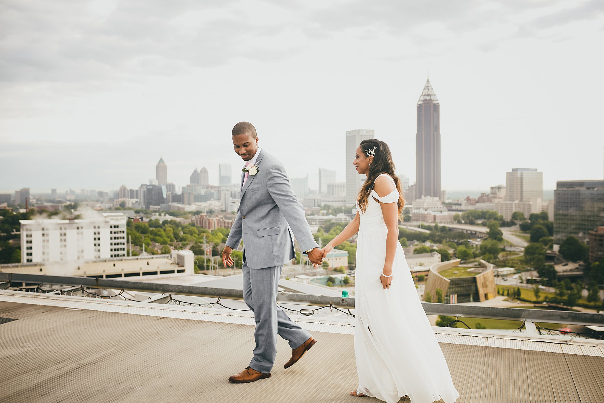 Ventana's Rooftop Atlanta Wedding Elopment Atlanta Wedding Photographers 