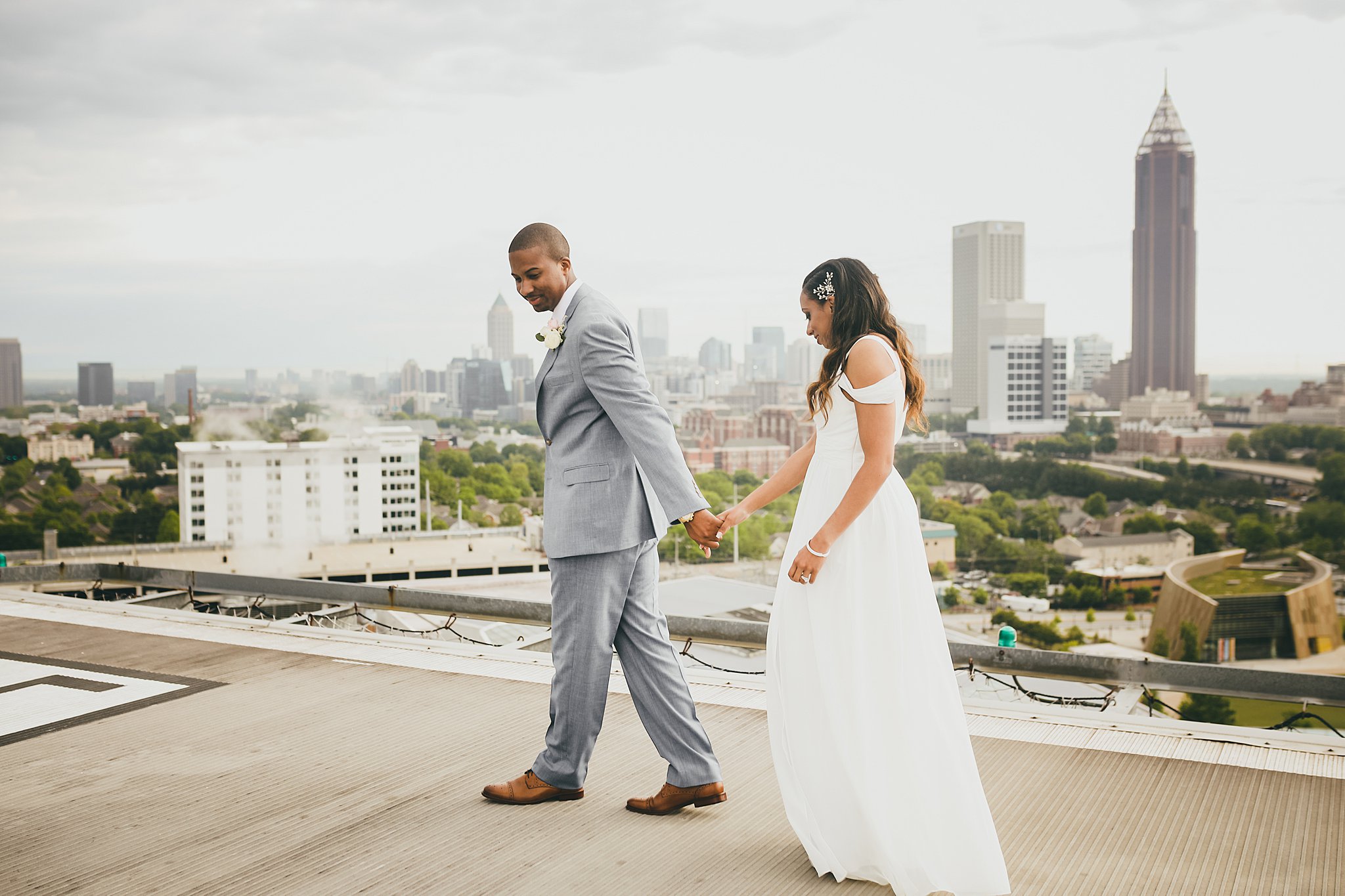 Ventana's Rooftop Atlanta Wedding Elopment Atlanta Wedding Photographers 