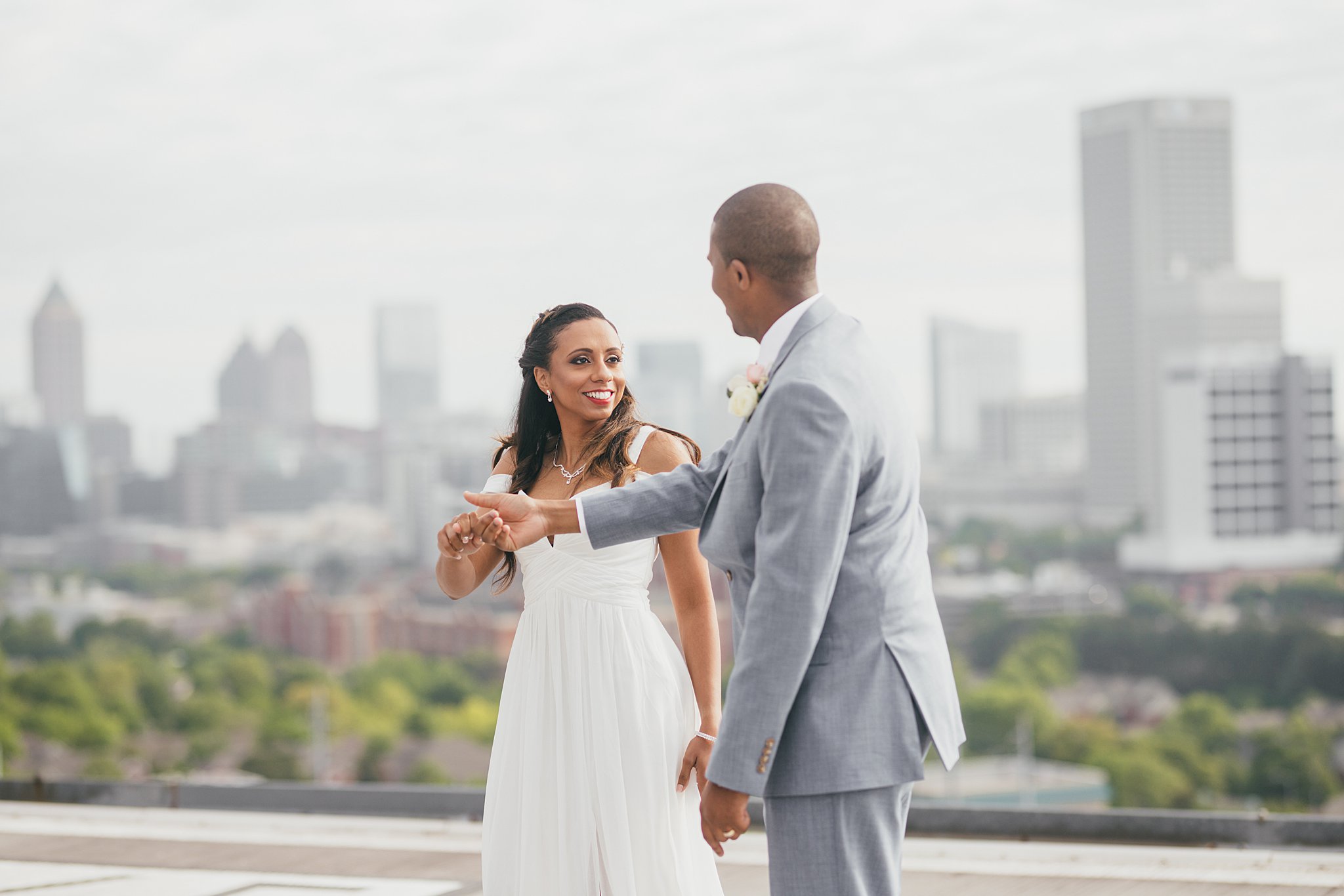 Ventana's Rooftop Atlanta Wedding Elopment Atlanta Wedding Photographers 