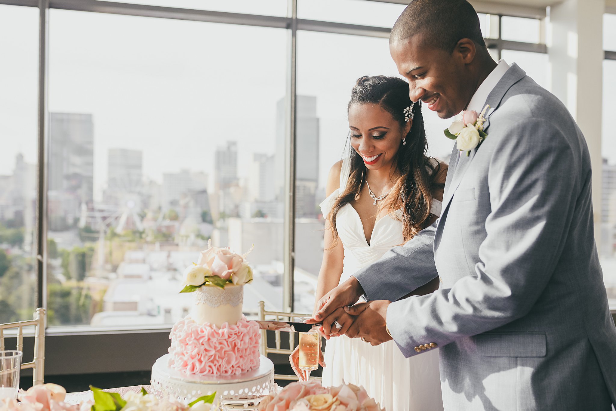 Ventana's Rooftop Atlanta Wedding Elopment Atlanta Wedding Photographers 