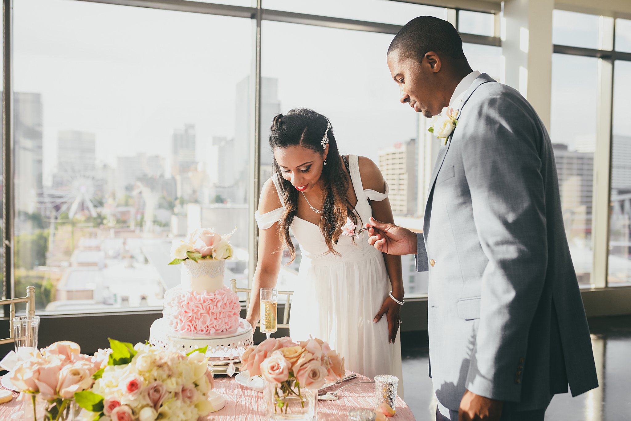 Ventana's Rooftop Atlanta Wedding Elopment Atlanta Wedding Photographers 