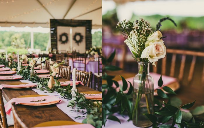 Atlanta Wedding Photographers Pink and Lilac Reception Details