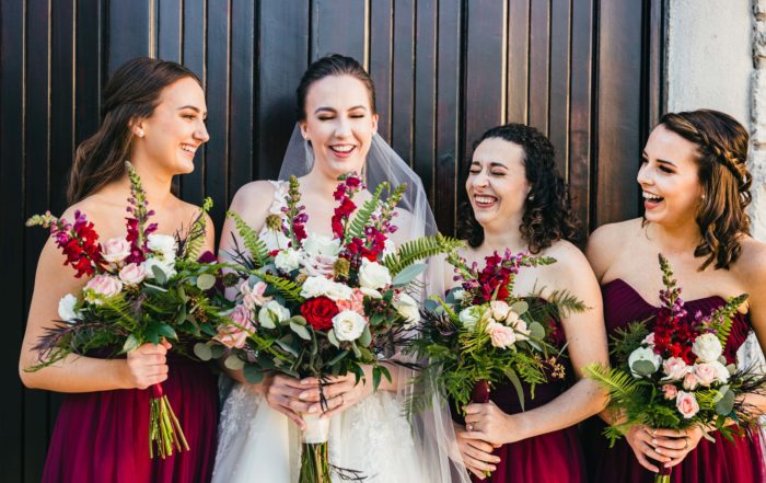 Wedding at Ashton Gardens, Bridesmaids laughing, atlanta wedding photographers, Love & Story