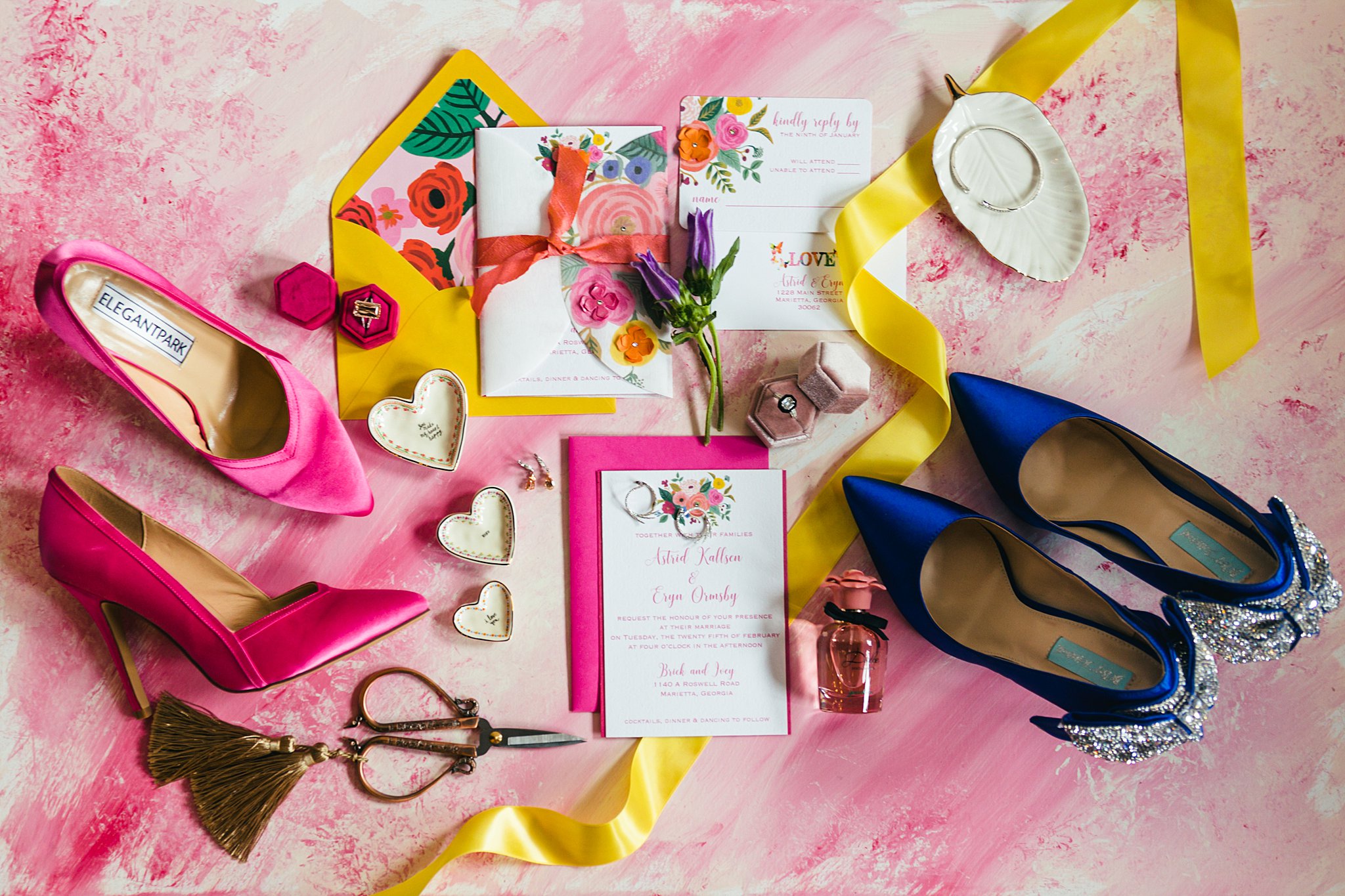 Bright and Colorful Wedding Inspiration Atlanta Wedding Photographers