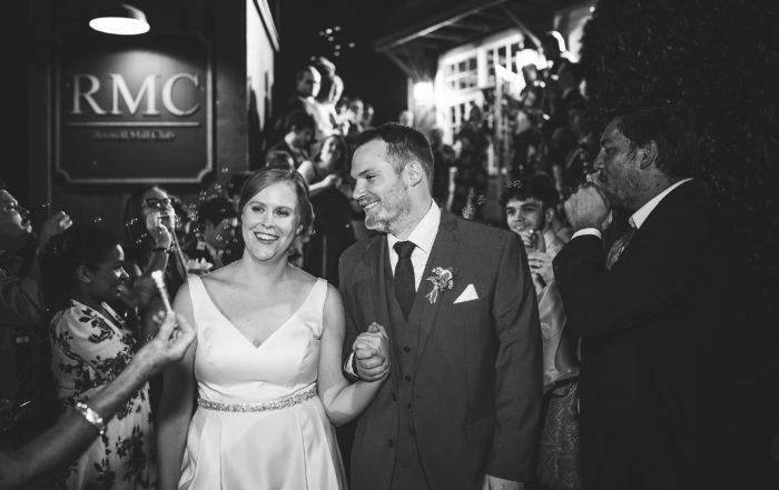 Roswell Mill Club Wedding Bubble Exit Atlanta Wedding Photographers